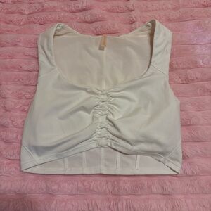 White free people movement workout top/sports bra
